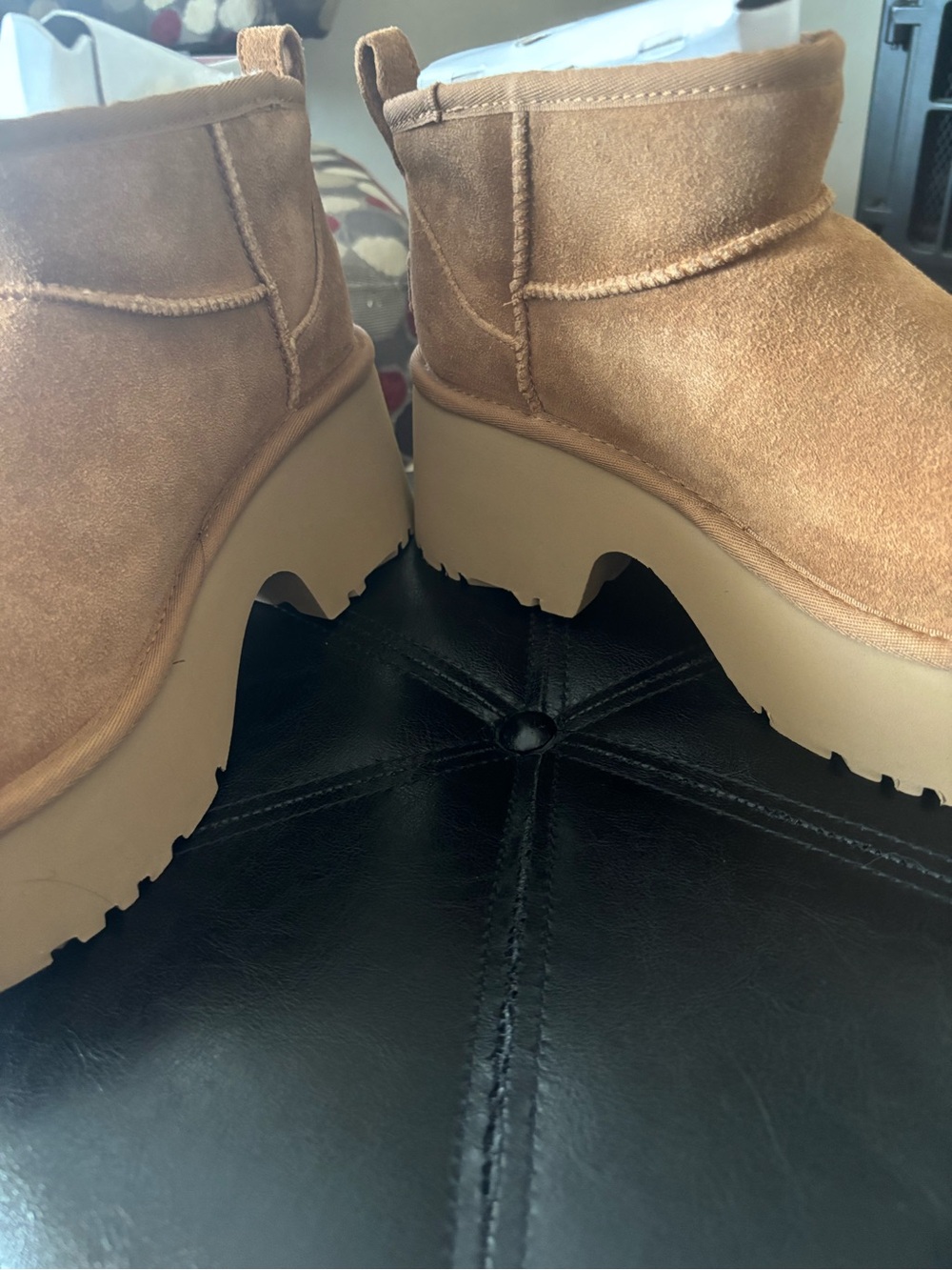 UGG Chestnut Suede Shearling-Lined Ankle Boot - Picture 5 of 7